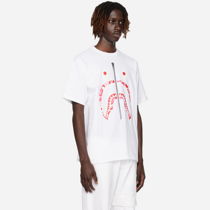 BAPE White ABC Camo Shark T-Shirt