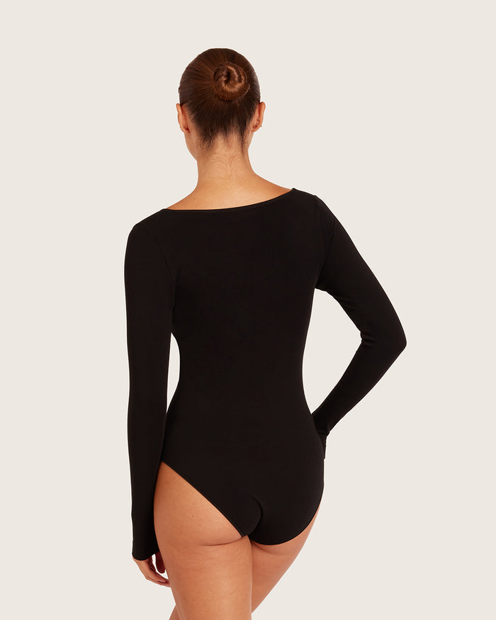 Base Layer Long Sleeve Bodysuit - Black