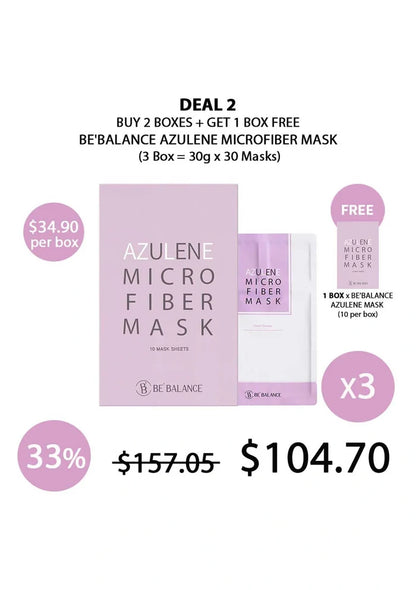 (BUY 2+1 FREE PURPLE) BE'BALANCE AZULENE MICROFIBER MASK