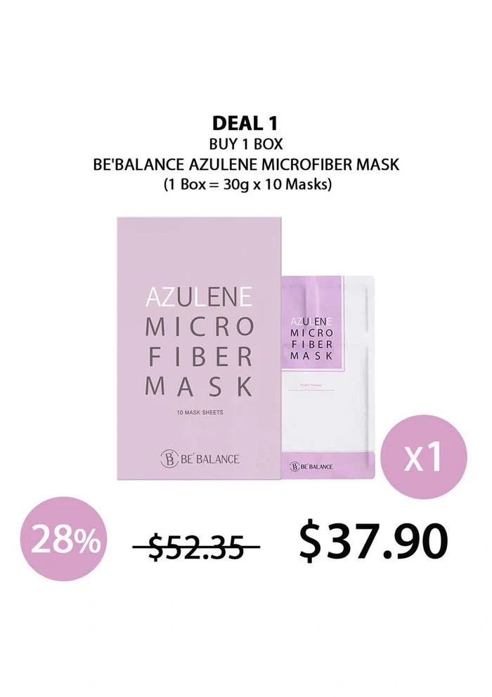 (BUY 1 PURPLE) BE'BALANCE AZULENE MICROFIBER MASK