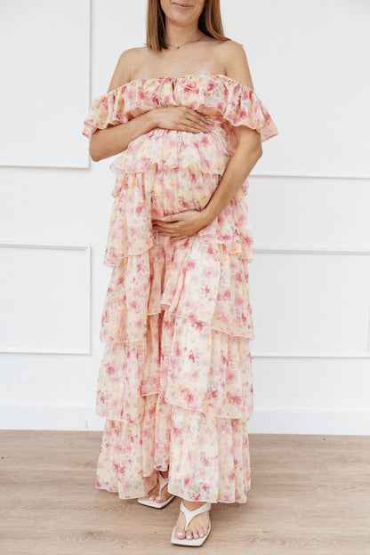 Petal and Pup USA DRESSES Belle Maxi Dress - Pink Floral