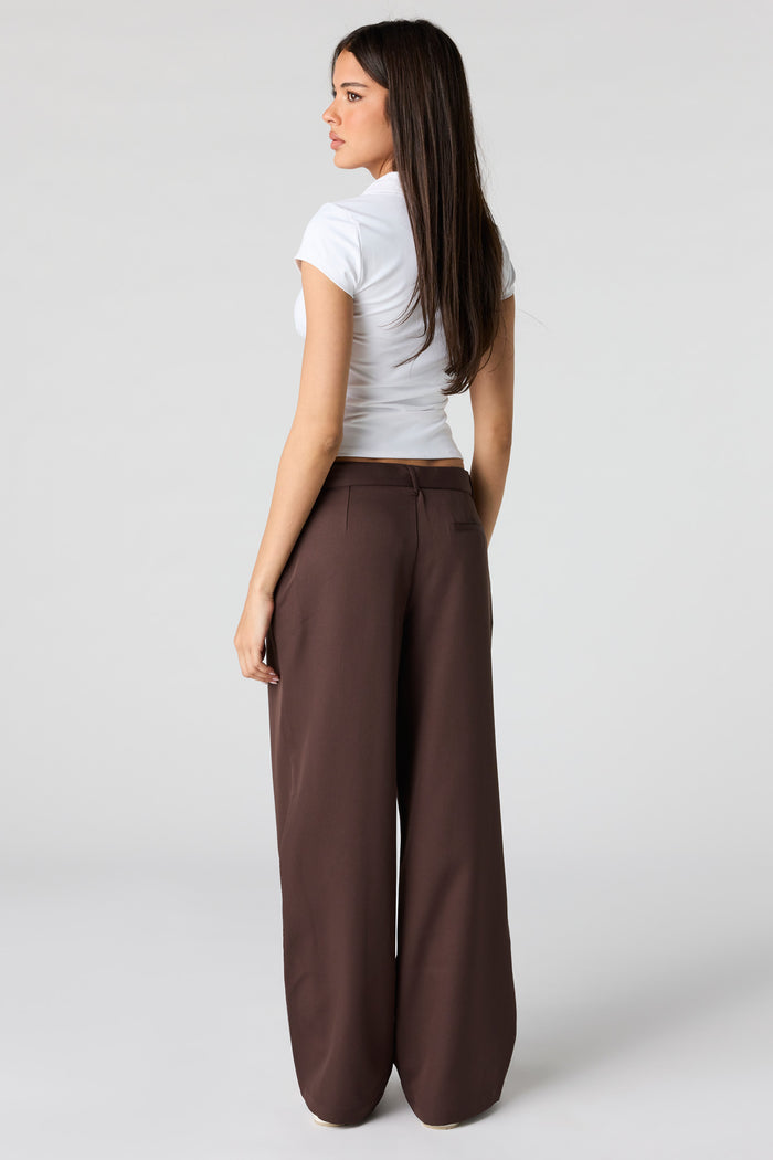 Belted Straight Leg Dress Pant