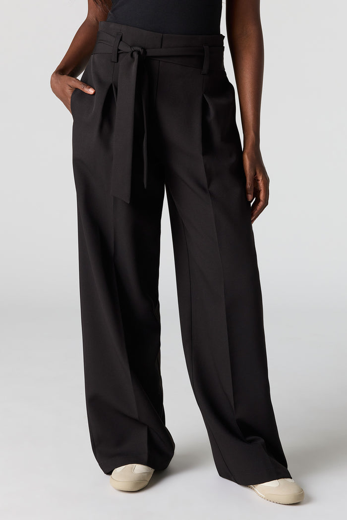Belted Wide Leg Dress Pant