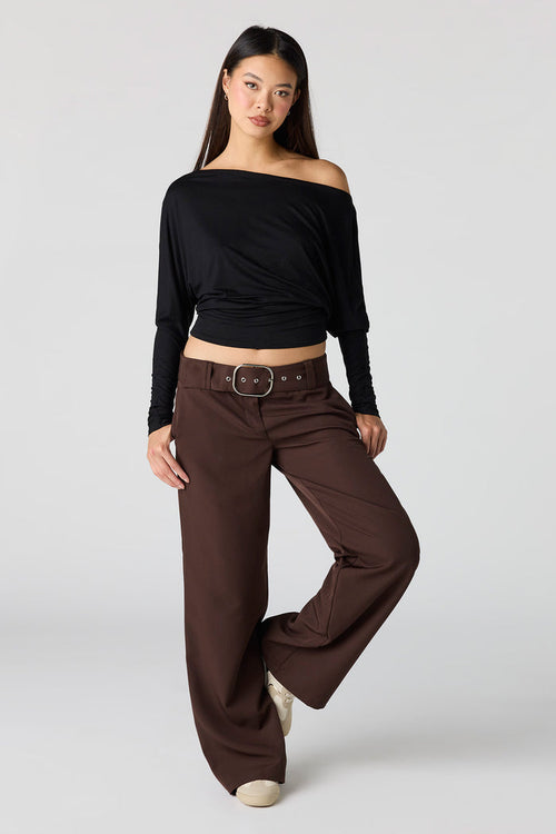 Belted Wide Leg Pant