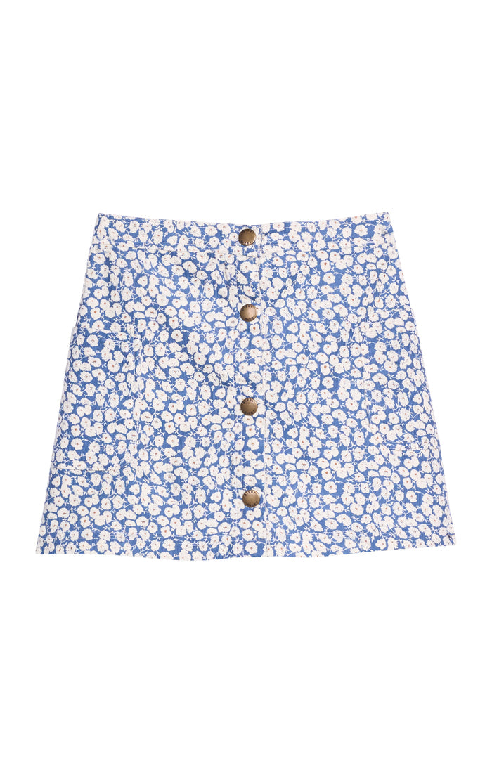 Bisby Emily Skirt-French Blue Corduroy
