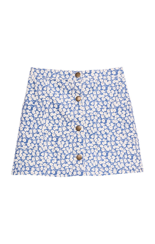 Bisby Emily Skirt-French Blue Corduroy