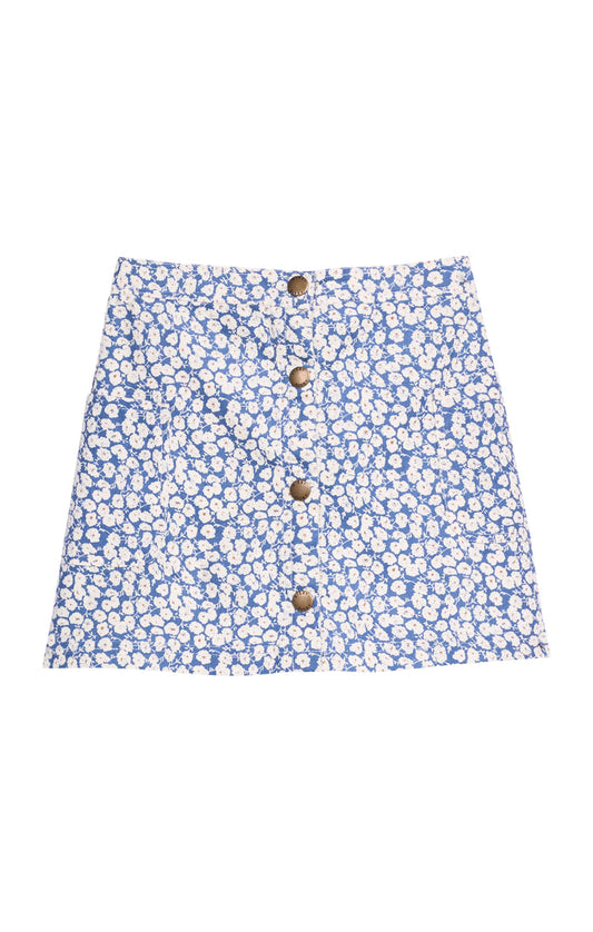 Bisby Emily Skirt-French Blue Corduroy