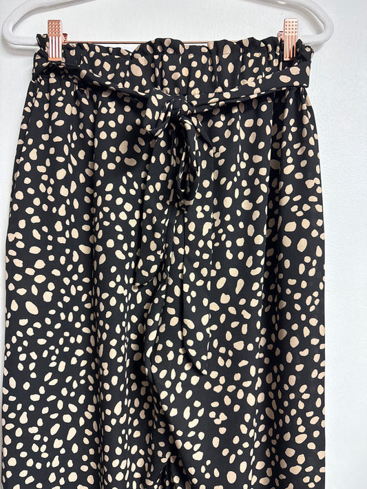 Black and Neutral Polka Dot Pants
