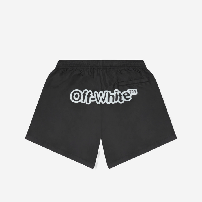 OFF-WHITE BLACK WHITE SWIM SHORTS