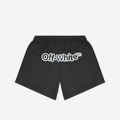 OFF-WHITE BLACK WHITE SWIM SHORTS