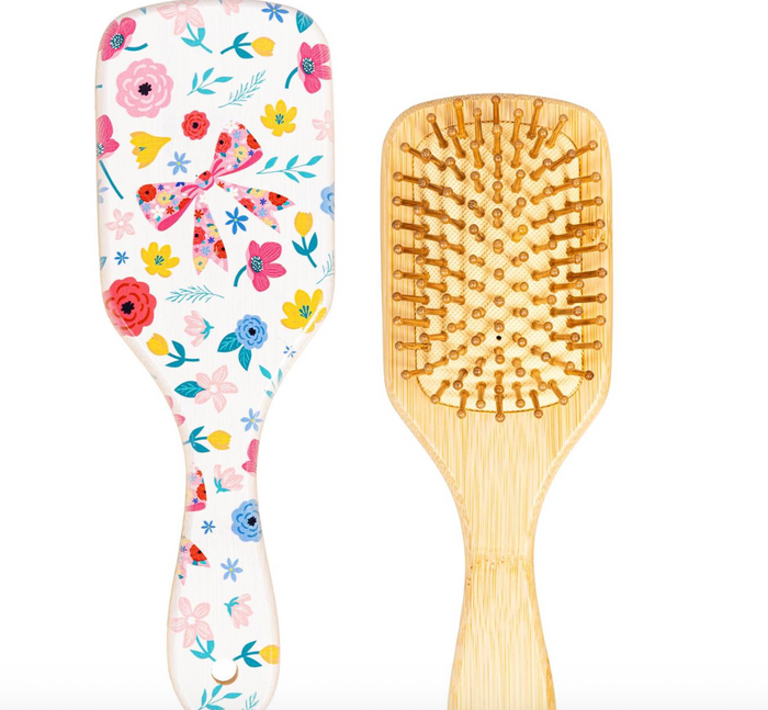 Blossom & Bows Wood Hair Brush