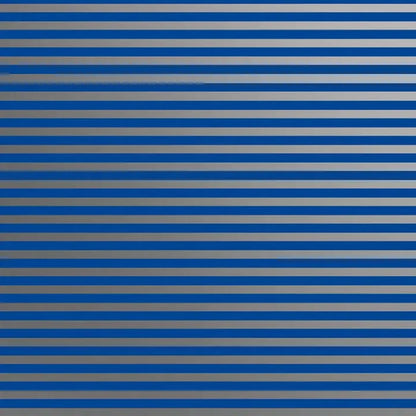 Blue Silver Stripe Wrapping Paper