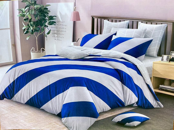 Blue & White Stripes Duvet Set 5x6