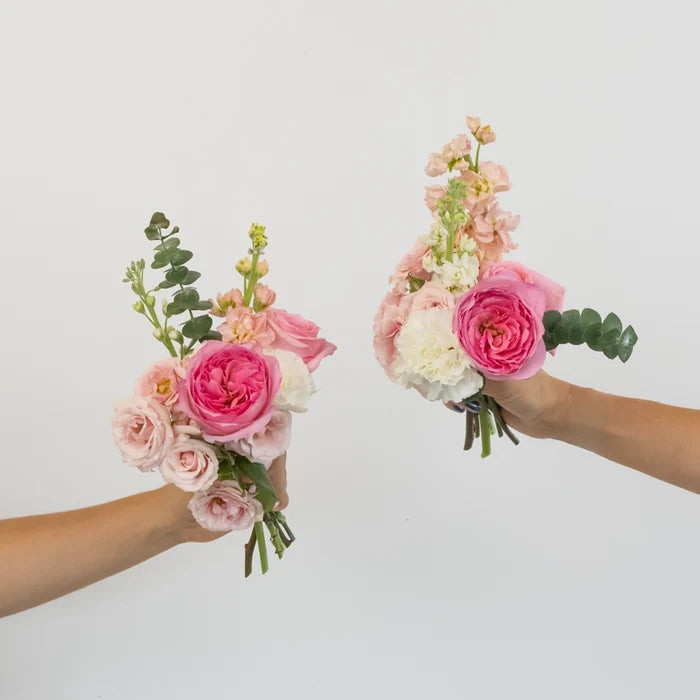 Blush Bulk Bouquet Bar Flower Kit Vase - Image