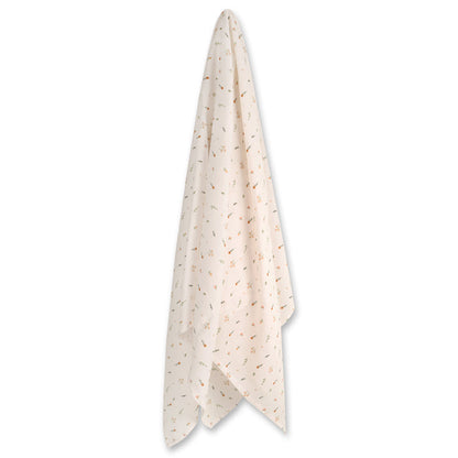 Boho Floral Baby Swaddle Blanket (Organic Muslin)