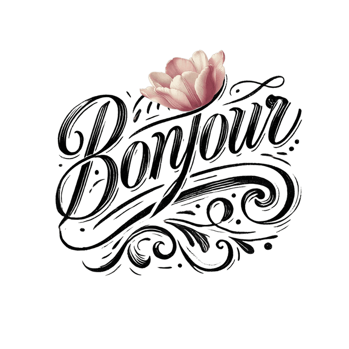 Bonjour! Youth Crewneck Sweatshirt 🌸✨ Kids Cozy Sweater 💖 - Whippie's