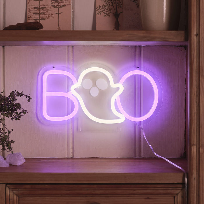 Boo Halloween Neon Light Decoration
