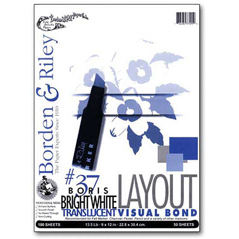 Borden and Riley #37 Boris Marker Layout Pad - 9 x 12 inches by Borden and Riley - K. A. Artist Shop