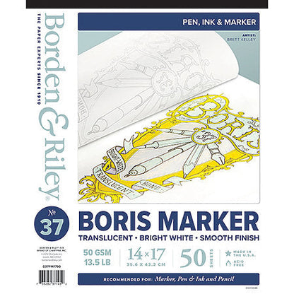 Borden and Riley #37 Boris Marker Layout Pad - 14 x 17 inches by Borden and Riley - K. A. Artist Shop