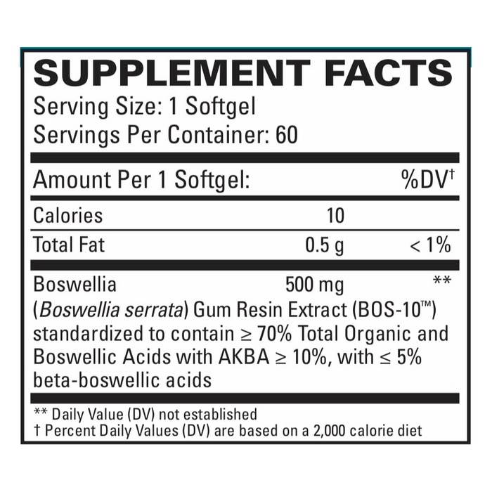 BosPro by EuroMedica Ingredients Label
