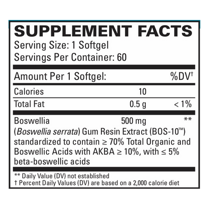 BosPro by EuroMedica Ingredients Label