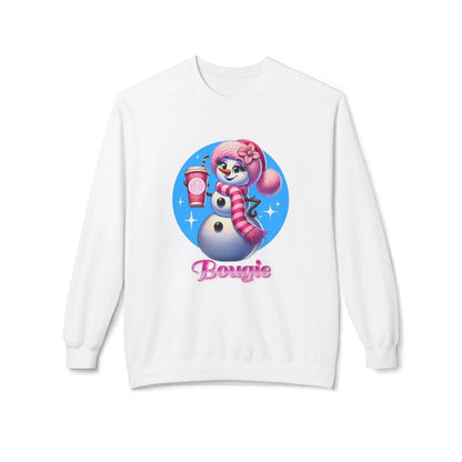 Bougie Snowwoman ❄️⛄☕ Unisex Fleece Sweatshirt ✨ - Whippie's