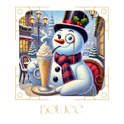 ☃️ Boujee Snowman ☕ Youth Crewneck Sweatshirt ✨ - Whippie's