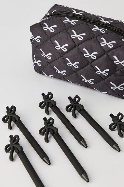 Bow Pen & Pencil Case Set