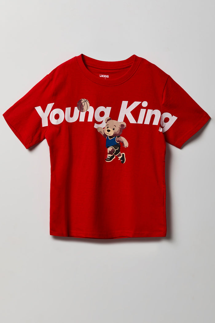 Boys Bear King Graphic T-Shirt
