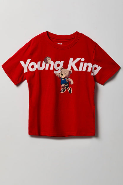 Boys Bear King Graphic T-Shirt