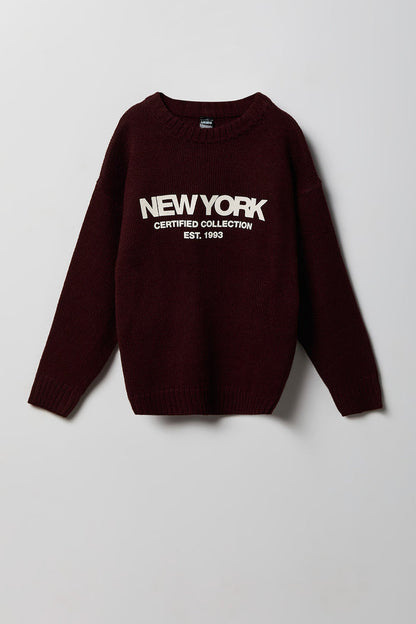 Boys City Graphic Boxy Sweater