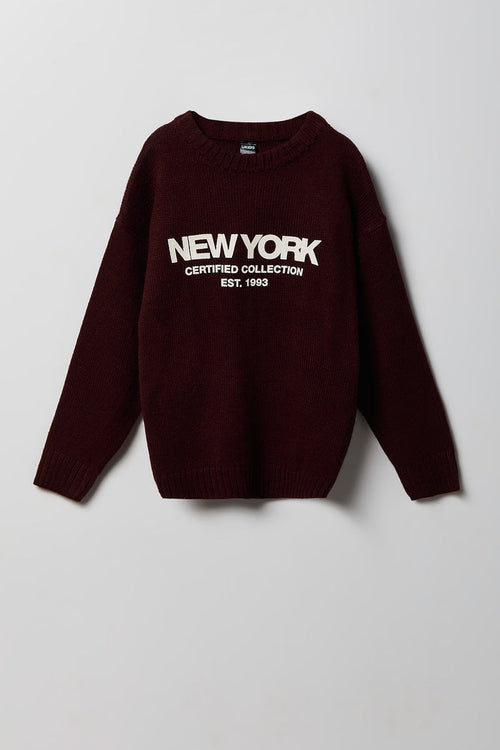 Boys City Graphic Boxy Sweater