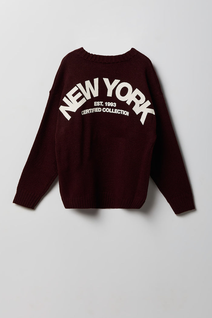 Boys City Graphic Boxy Sweater