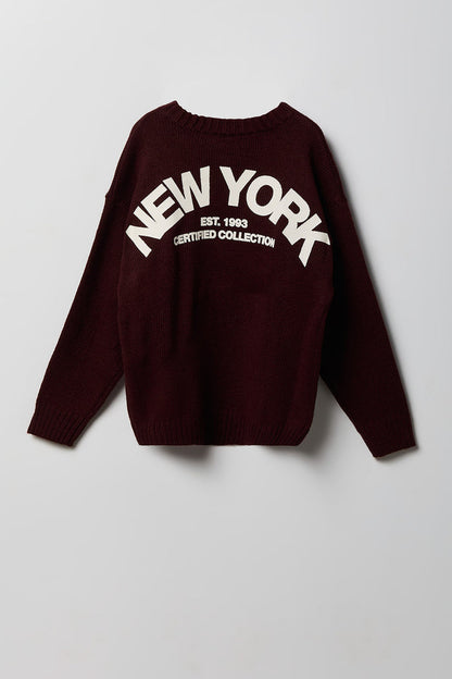 Boys City Graphic Boxy Sweater