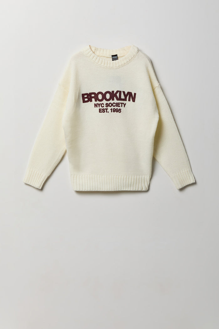 Boys City Graphic Boxy Sweater