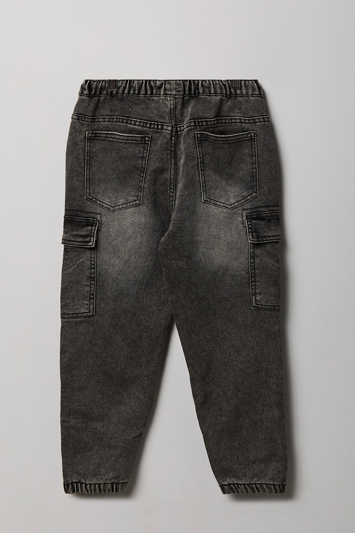 Boys Denim Cargo Jogger