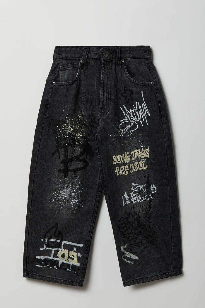Boys Graffiti Graphic Baggy Jean