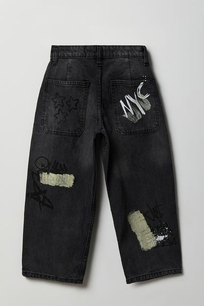 Boys Graffiti Graphic Baggy Jean