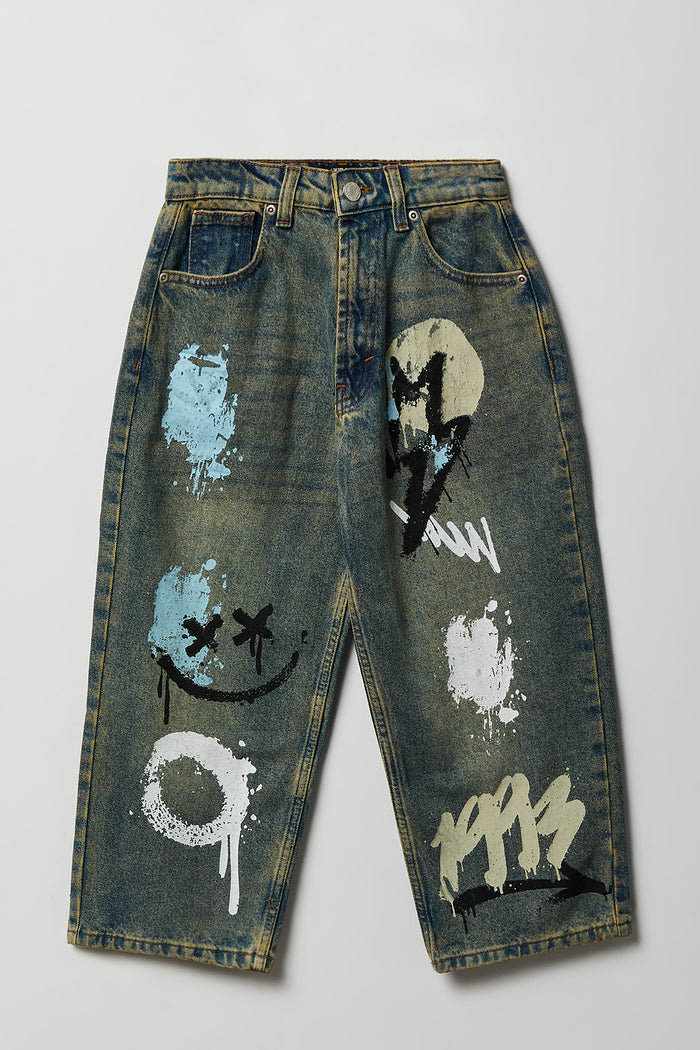 Boys Graffiti Graphic Baggy Jean
