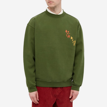 BRAIN DEAD ET CREW SWEAT Olive