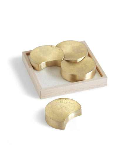 Brass Chopstick Rests - Four Moon