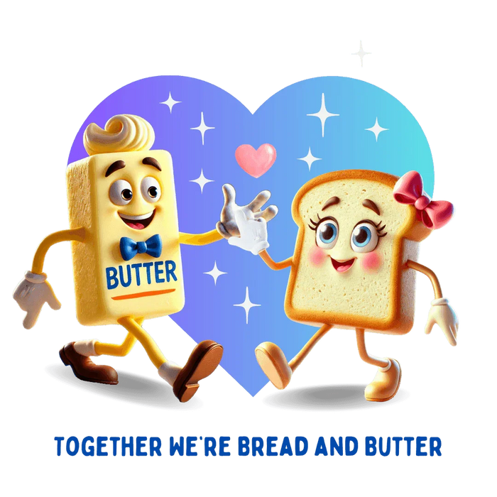 Bread and Butter Couple's T-Shirt Bundle - Whippie's