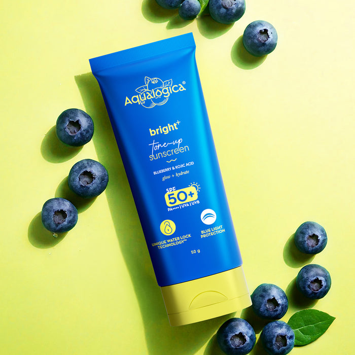 Aqualogica bright tone up sunscreen SPF 50 blueberry 50g