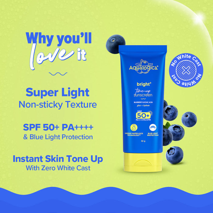 Tone up sunscreen smooth blends brightens skin texture