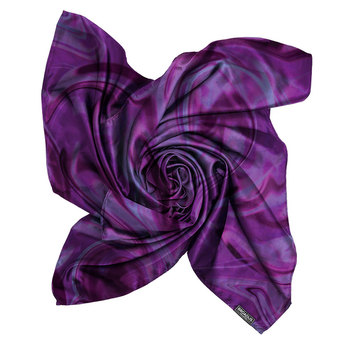 Broadus Collection Headwrap Scarf by Shante & Snoop Dogg, Purple Butterfly