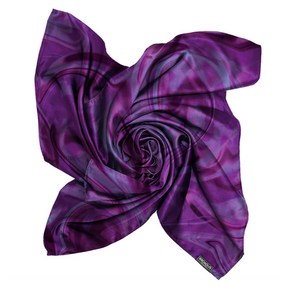 Broadus Collection Headwrap Scarf by Shante & Snoop Dogg, Purple Butterfly
