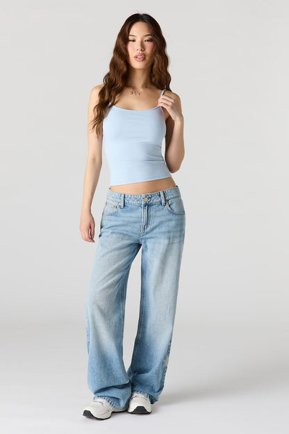 Brooklyn Star Stitched Low Rise Baggy Jean