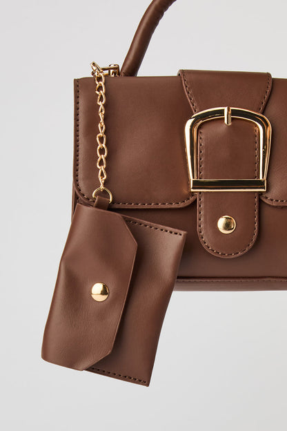 Buckled Purse with Coin Purse