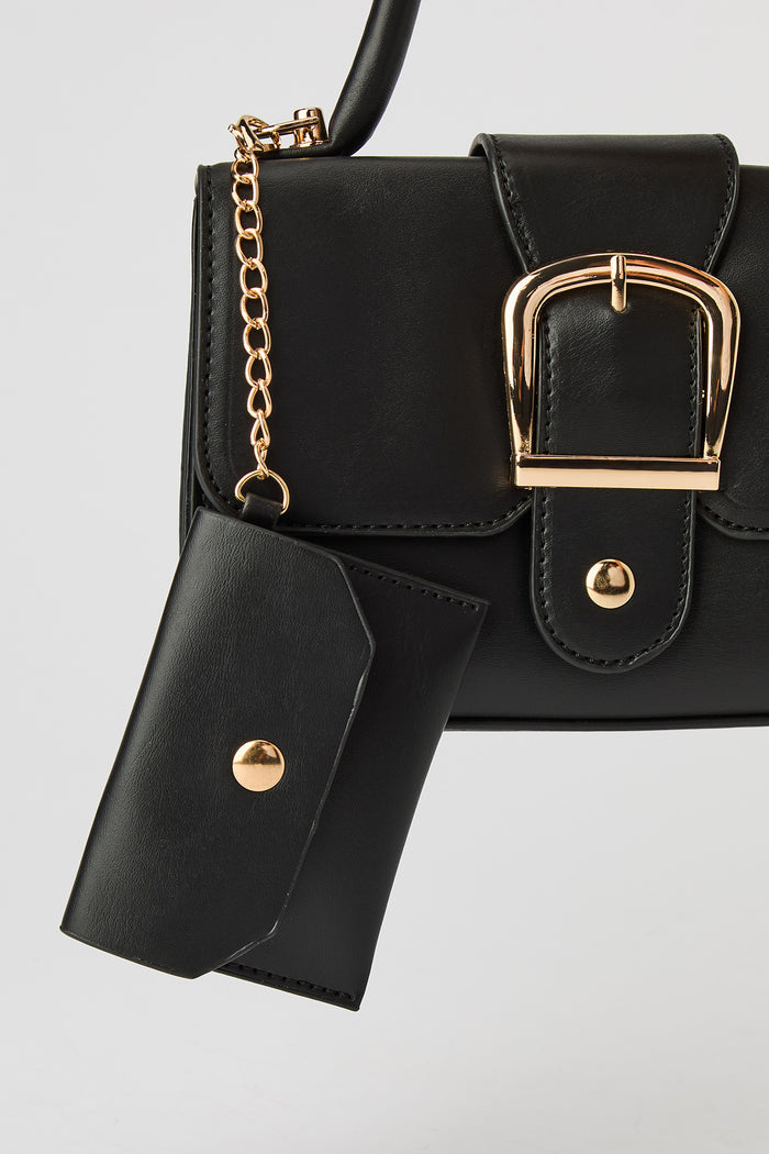Buckled Purse with Coin Purse