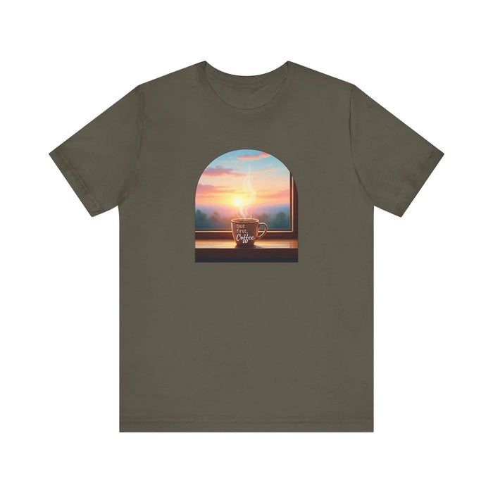 But First, Coffee - Unisex Jersey Tee - Whippie's